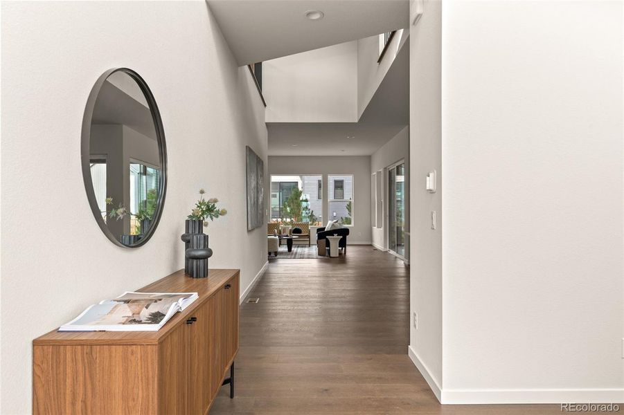 Furnished interior view inside a new home in Lyric at Ridgegate, Lone Tree (Image 34).