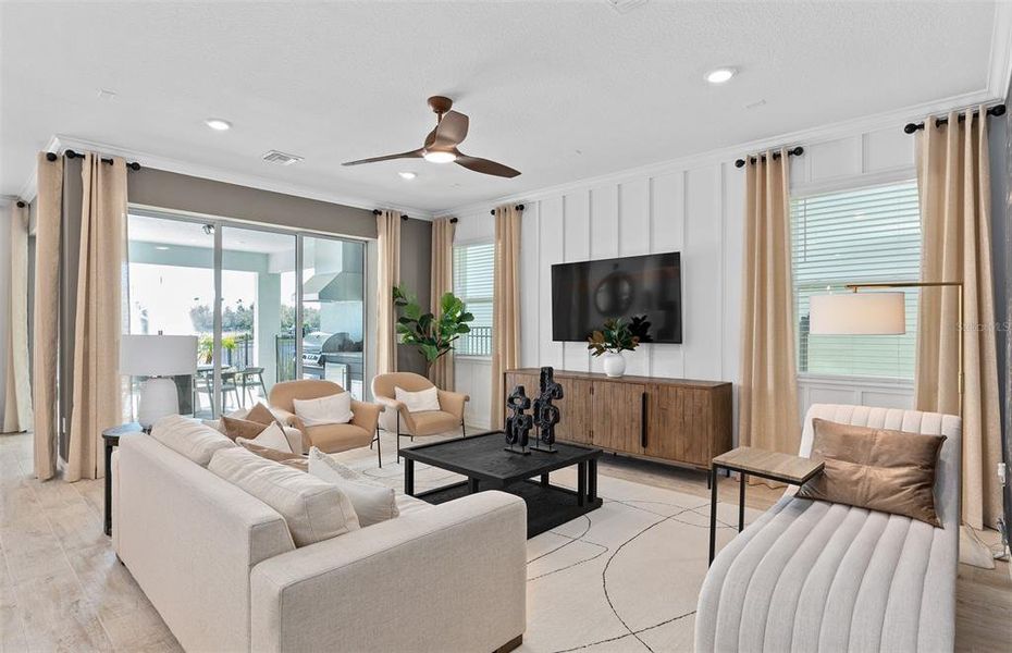 Model Home Design Only. Pictures and furnishings are for illustrative purposes only. Elevations, colors and options may vary. Furniture is for model home staging only.?