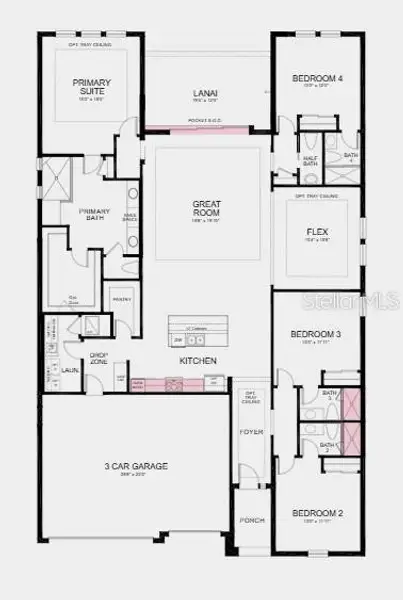 2D floor plan layout of this home in Center Lake Ranch Community Group Page, St. Cloud, FL (Image 2). 2D floor plan layout of this home in Center Lake Ranch Community Group Page, St. Cloud, FL (Image 2).