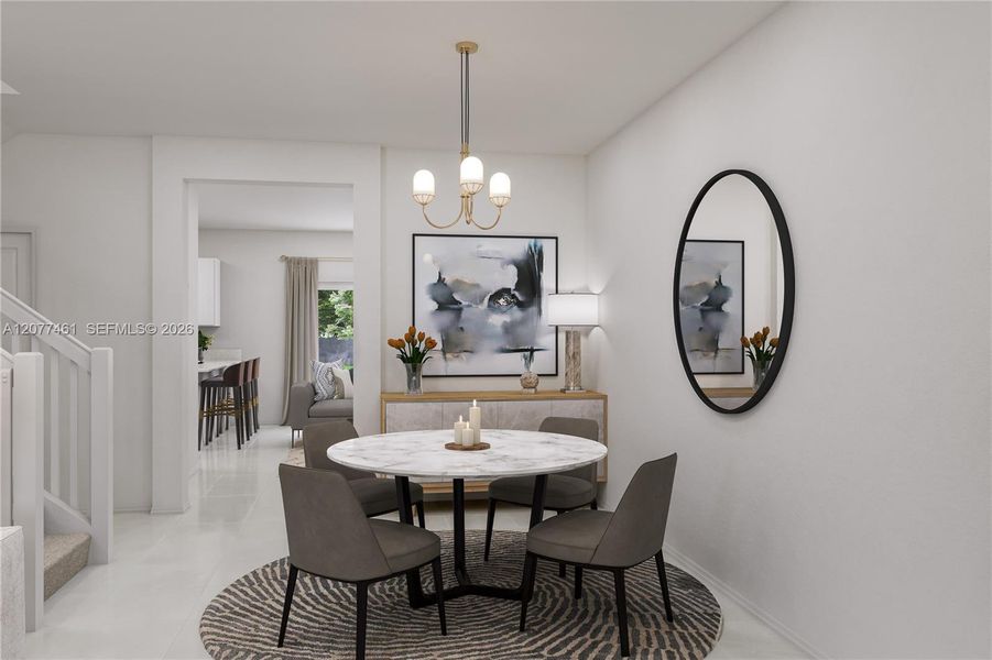 Furnished interior view inside a new home in Breezewood, Miami (Image 9).