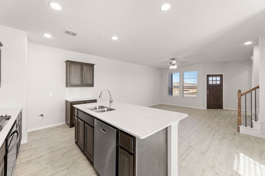 Representative exterior photo of a completed home built from the Conroe by Impression Homes in Creekshaw, Royse City, TX (Image 9). Representative exterior photo of a completed home built from the Conroe by Impression Homes in Creekshaw, Royse City, TX (Image 9).