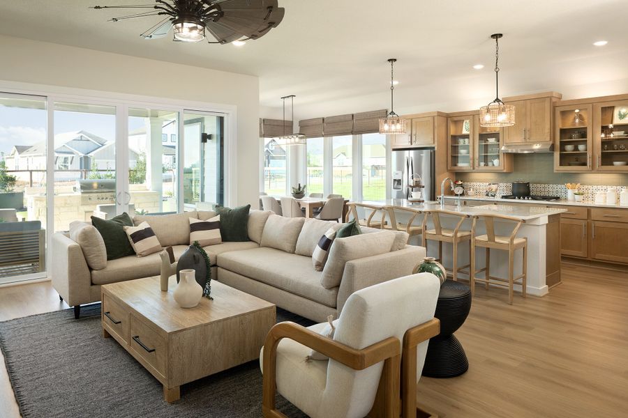 Representative furnished interior of a home built from the Elgin by Scott Felder Homes in Prominence, San Antonio (Image 6). Representative furnished interior of a home built from the Elgin by Scott Felder Homes in Prominence, San Antonio (Image 6).