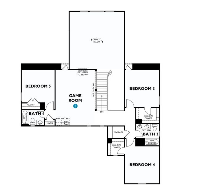 2D floor plan layout for the 5058 by Shea Homes in The Grand Prairie 60', Hockley, TX (Image 5). 2D floor plan layout for the 5058 by Shea Homes in The Grand Prairie 60', Hockley, TX (Image 5).