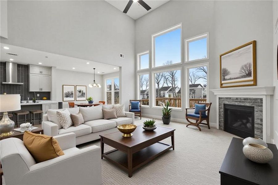 Furnished interior view inside a new home in , Hoschton (Image 7).