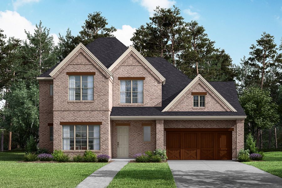 Representative exterior photo of a completed home built from the Caldwell by Mattamy Homes in Villages of Creekwood, Frisco, TX (Image 5). Representative exterior photo of a completed home built from the Caldwell by Mattamy Homes in Villages of Creekwood, Frisco, TX (Image 5).