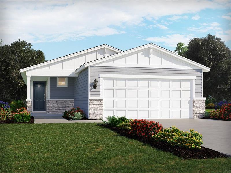 Front exterior of a new home in , Palm Coast, FL, highlighting curb appeal (Image 1). Front exterior of a new home in , Palm Coast, FL, highlighting curb appeal (Image 1).