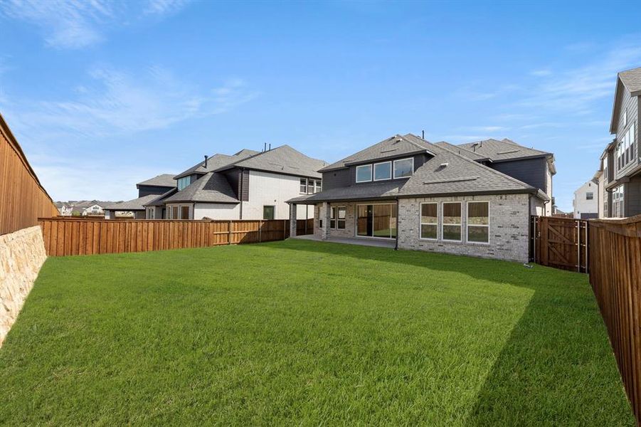 Exterior details and patio area of a home in Wellspring Estates, Celina (Image 4). Exterior details and patio area of a home in Wellspring Estates, Celina (Image 4).