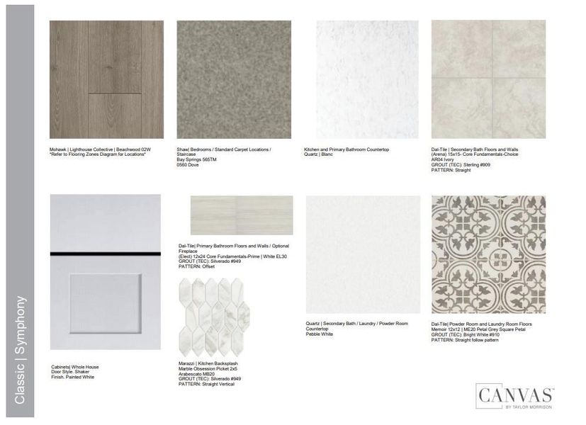 1912 Montella Way design selections! This home is currently under construction and selections are subject to change.