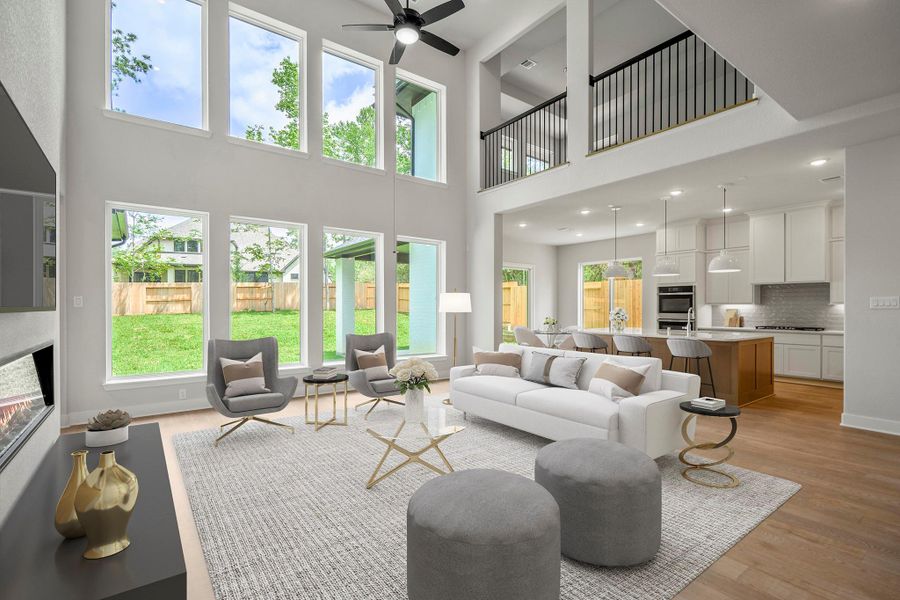 Furnished interior view inside a new home in The Woodlands Hills, Willis (Image 21). Furnished interior view inside a new home in The Woodlands Hills, Willis (Image 21).