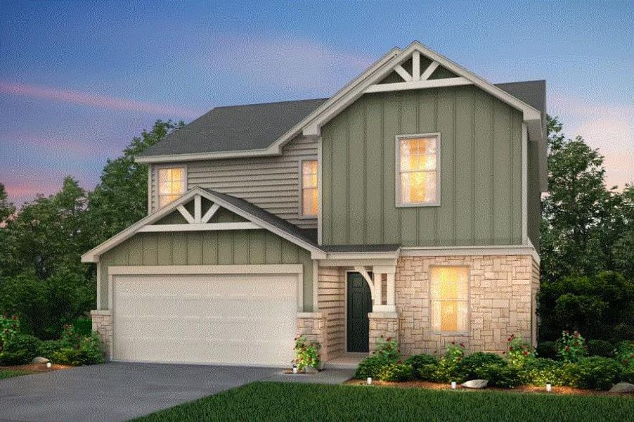 Centex Homes, Sandalwood elevation Y, rendering