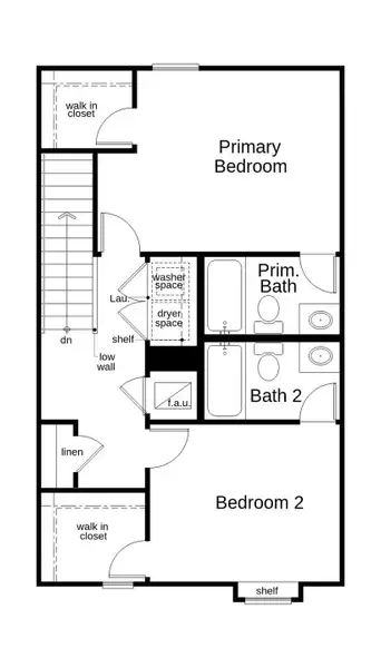 2D floor plan layout of this home in Orchard Park Townhomes, St. Augustine, FL (Image 6).