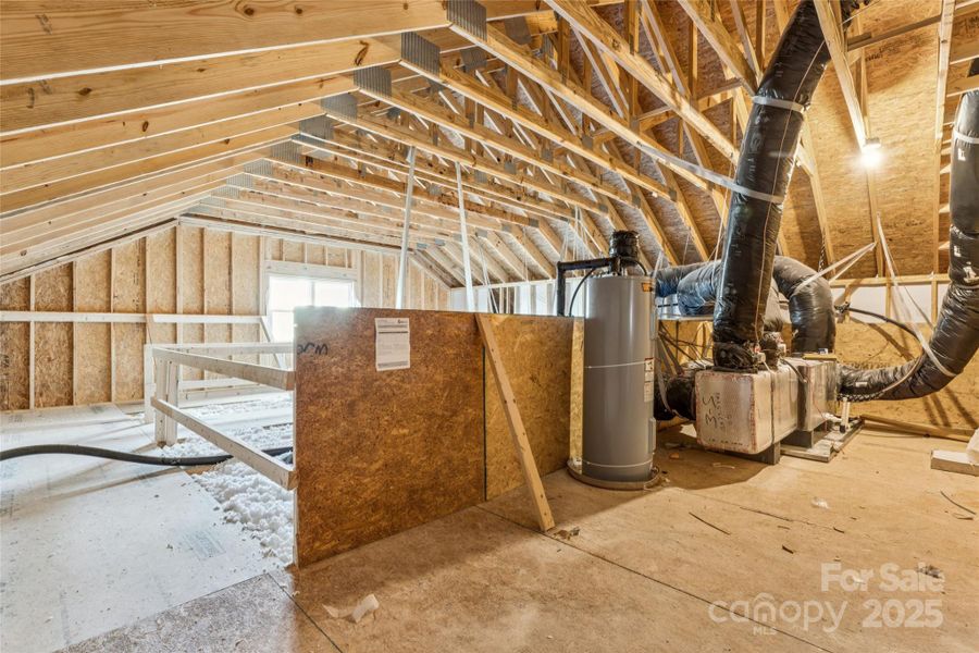 Attic with plenty of storage Attic with plenty of storage