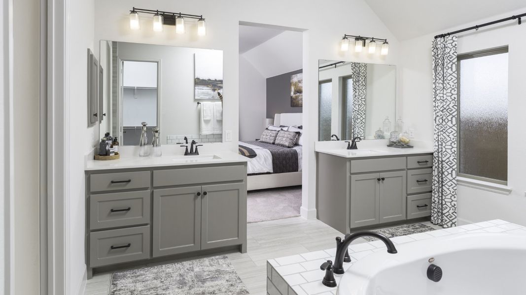 Furnished interior view inside a new home in Devonshire - Reserve 50', Forney (Image 12). Furnished interior view inside a new home in Devonshire - Reserve 50', Forney (Image 12).