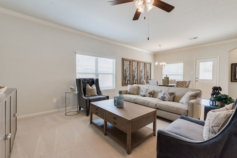 Representative furnished interior of a home built from the Floor Plan 1754 by Colina Homes in Grand Magnolia, Magnolia (Image 14). Representative furnished interior of a home built from the Floor Plan 1754 by Colina Homes in Grand Magnolia, Magnolia (Image 14).