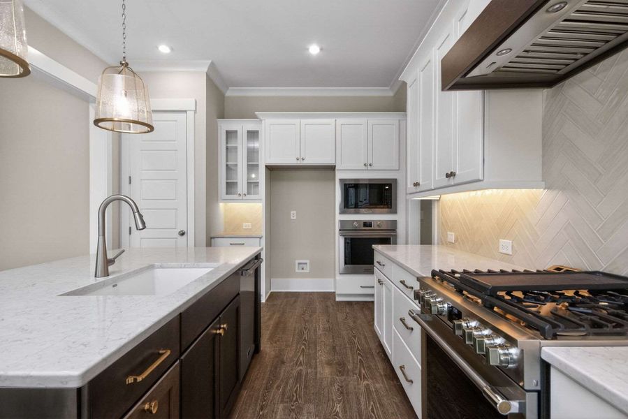 Representative furnished interior of a home built from the Brassfield Craftsman by Homes by Dickerson in Corbett Landing, Pittsboro (Image 6).