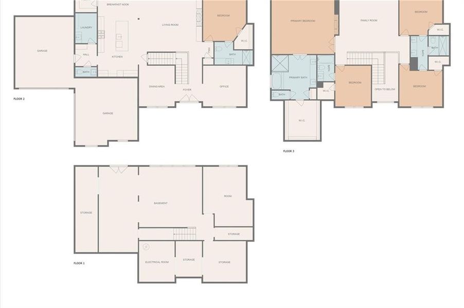 2D floor plan layout of this home in , Flowery Branch, GA (Image 19).