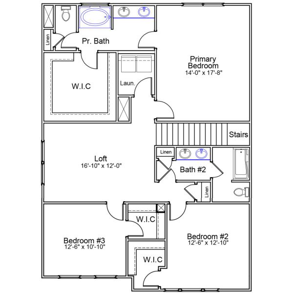 2D floor plan layout of this home in Haynes Park, Columbia, SC (Image 3).