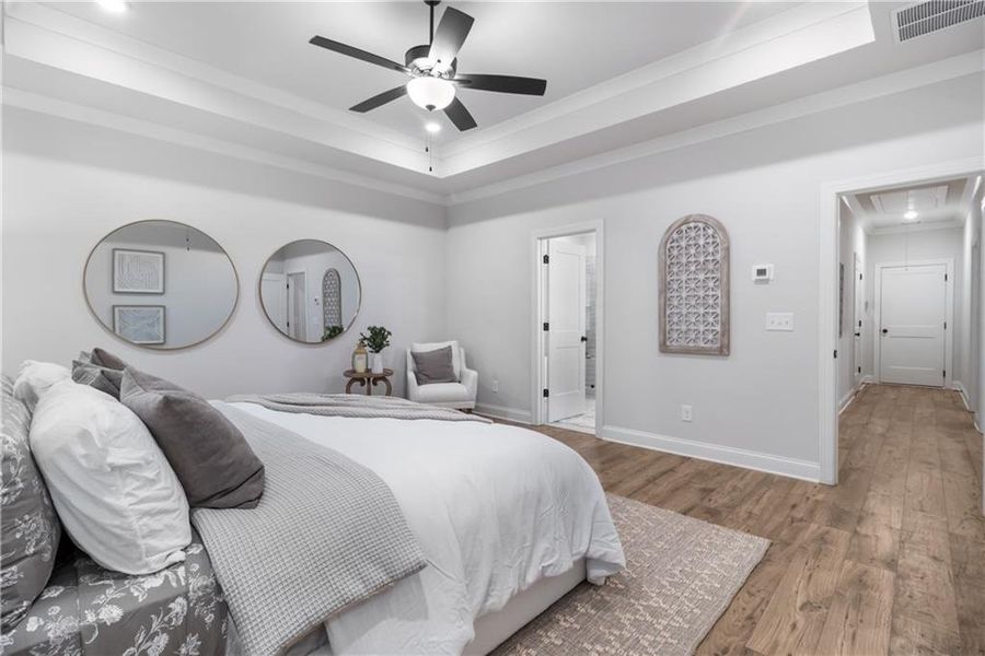 Furnished interior view inside a new home in Belle Woode Estates, Monroe (Image 30). Furnished interior view inside a new home in Belle Woode Estates, Monroe (Image 30).
