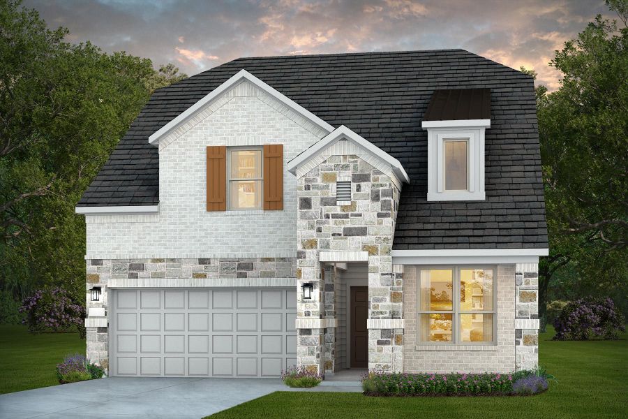 Representative exterior photo of a completed home built from the Sanford by Pulte Homes in Nopal Valley, San Antonio, TX (Image 23). Representative exterior photo of a completed home built from the Sanford by Pulte Homes in Nopal Valley, San Antonio, TX (Image 23).