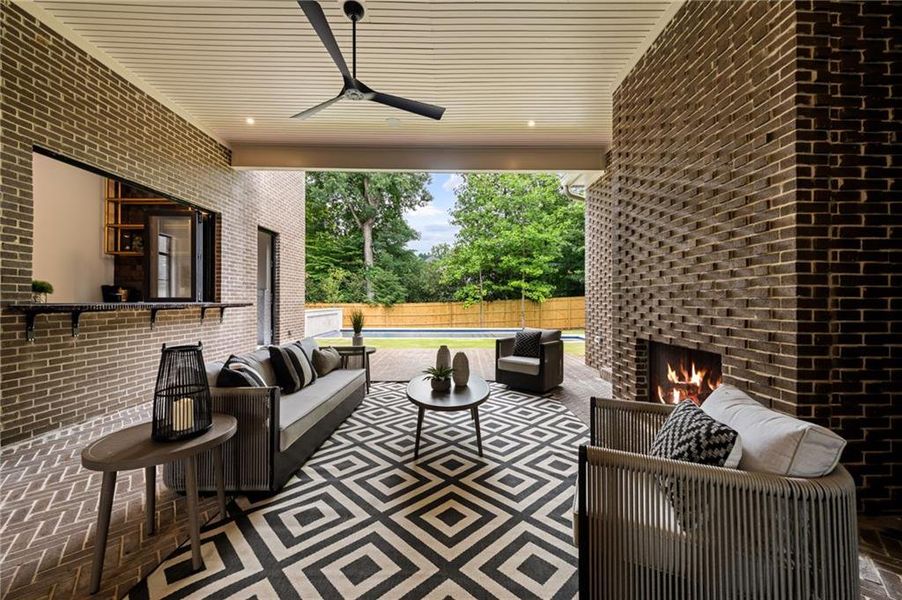 Exterior details and patio area of a home in , Brookhaven (Image 3). Exterior details and patio area of a home in , Brookhaven (Image 3).