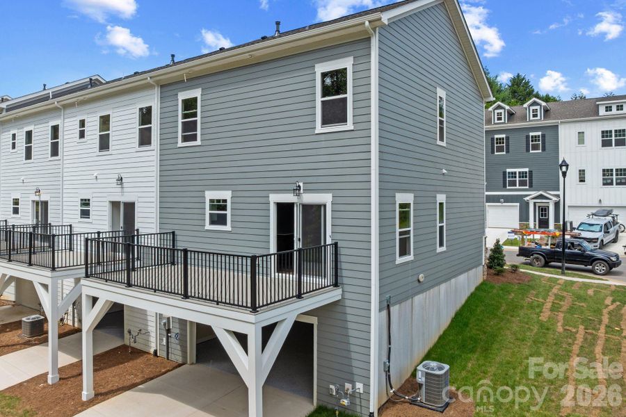 Exterior details and patio area of a home in , Asheville (Image 25).