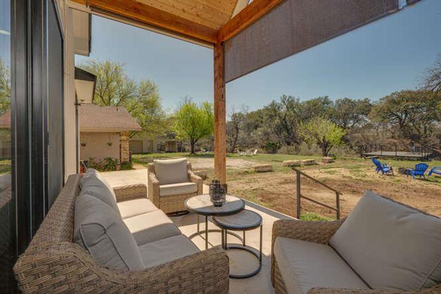 View of patio featuring outdoor lounge area