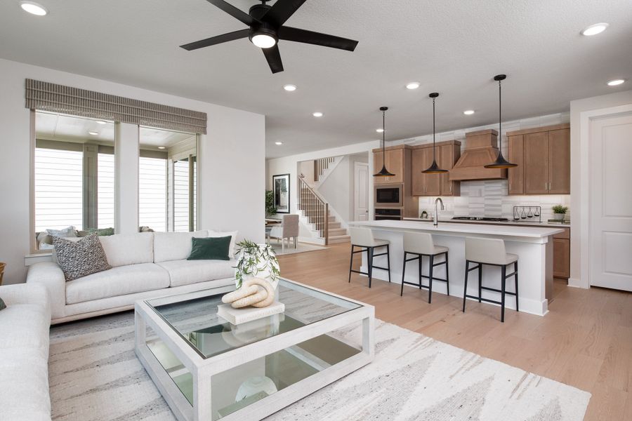 Representative furnished interior of a home built from the Laurel by Tri Pointe Homes in The Retreat at Harvest, Argyle (Image 11).
