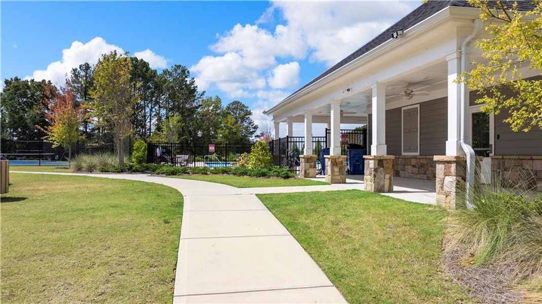 Exterior details and patio area of a home in Water Oak Estates, Lawrenceville (Image 21).