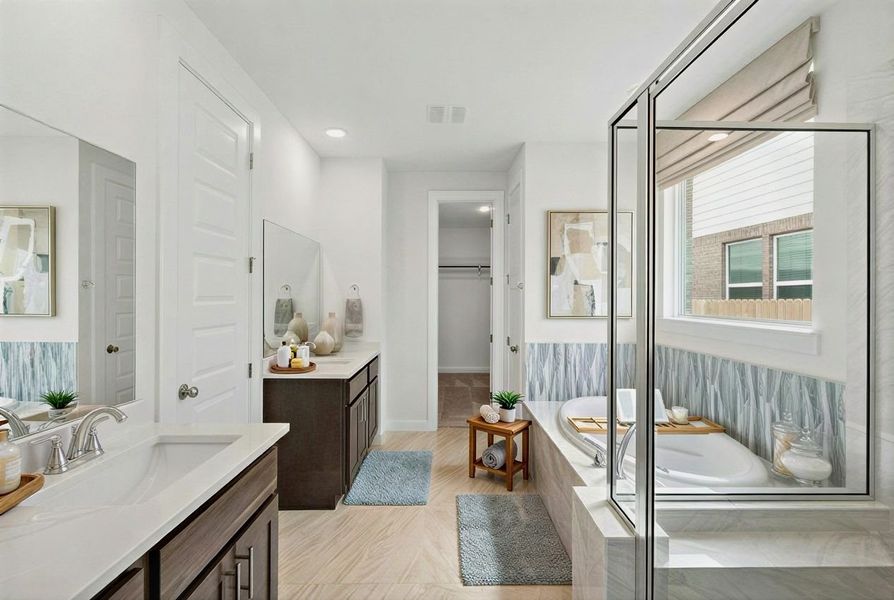 Furnished interior view inside a new home in Santa Rita Ranch, Georgetown (Image 5).