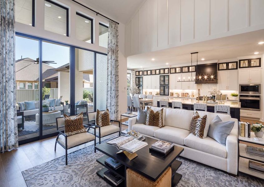 Representative furnished interior of a home built from the 222G by Highland Homes in Santa Rita Ranch, Liberty Hill (Image 9).
