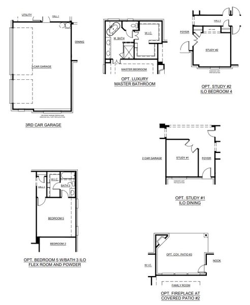 2D floor plan layout for the Concept 2862 by Landsea Homes in Mockingbird Hills, Joshua, TX (Image 4).