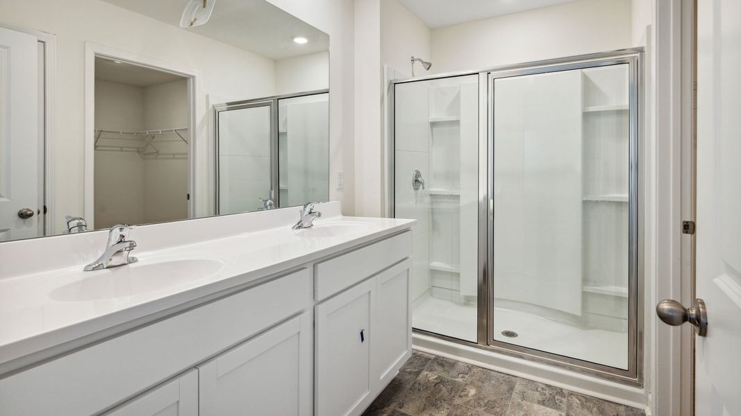 Furnished interior view inside a new home in The Hideaway at Fox Meadows, Bluff City (Image 8).