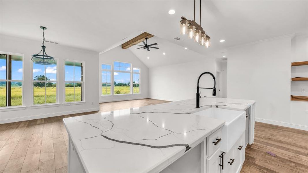 Furnished interior view inside a new home in Oak Water Ranch, Granbury (Image 6).