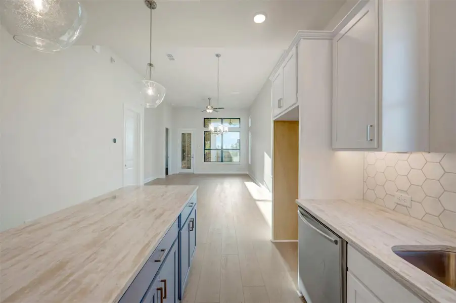 Furnished interior view inside a new home in Sienna - Landmark Row Collection, Missouri City (Image 3).