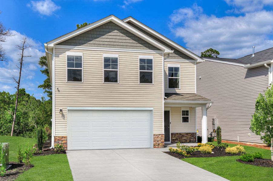 Representative exterior photo of a completed home built from the Frazier by Stanley Martin Homes in Essence at Bent Creek Village, Thomson, GA (Image 68). Representative exterior photo of a completed home built from the Frazier by Stanley Martin Homes in Essence at Bent Creek Village, Thomson, GA (Image 68).