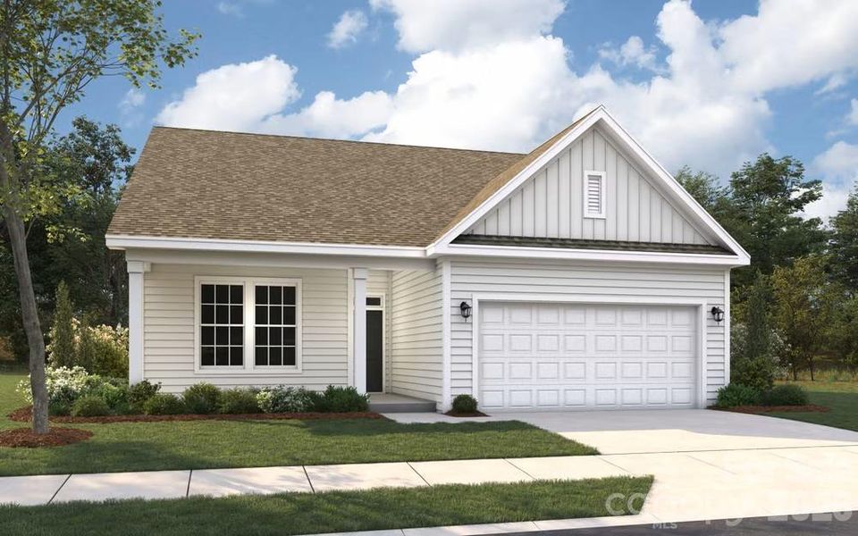 Front exterior of a new home in Cottages at Wingate, Wingate, NC, highlighting curb appeal (Image 1). Front exterior of a new home in Cottages at Wingate, Wingate, NC, highlighting curb appeal (Image 1).