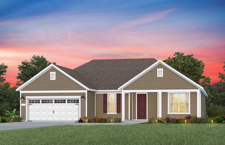Representative exterior photo of a completed home built from the Stardom by Del Webb in Del Webb at Chatham Park, Pittsboro, NC (Image 20).