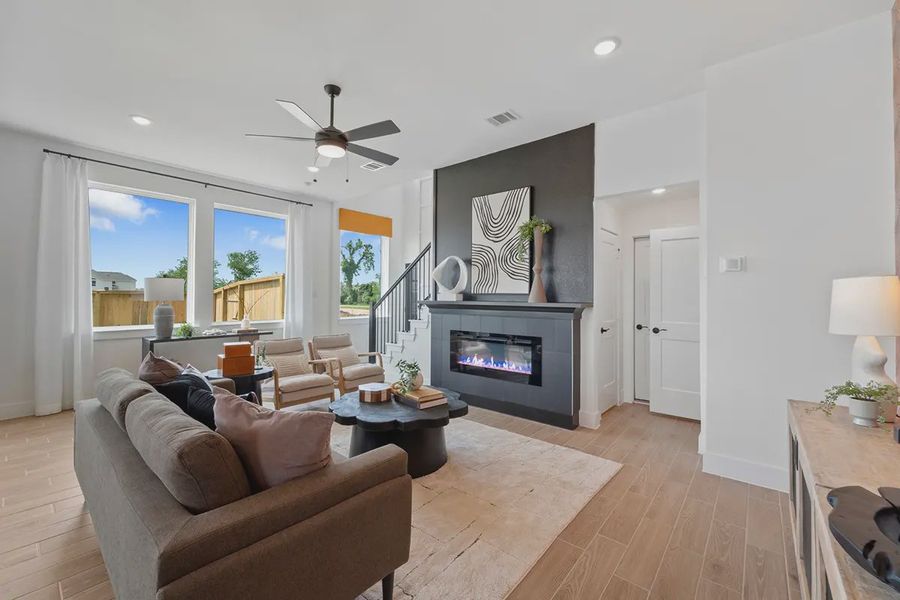 Furnished interior view inside a new home in Sienna Chateau, Sienna Plantation (Image 11).