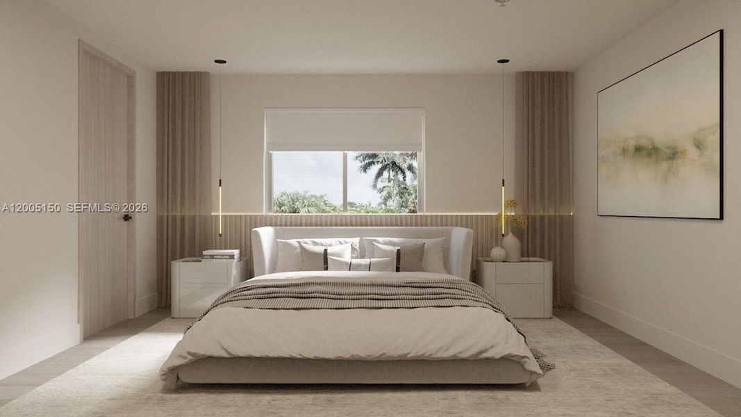 Furnished interior view inside a new home in , Miami Beach (Image 16).