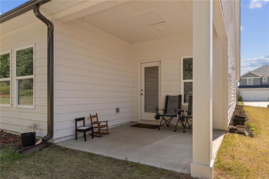 Exterior details and patio area of a home in , Canton (Image 3).