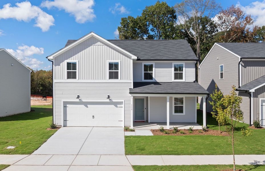 Representative exterior photo of a completed home built from the Starling by Centex in Carpenter Falls, Durham, NC (Image 29). Representative exterior photo of a completed home built from the Starling by Centex in Carpenter Falls, Durham, NC (Image 29).