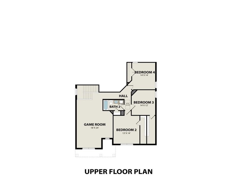 2D floor plan layout for the The Ridgeport E-BC by Davidson Homes LLC in Benders Cove, Mount Juliet, TN (Image 4).