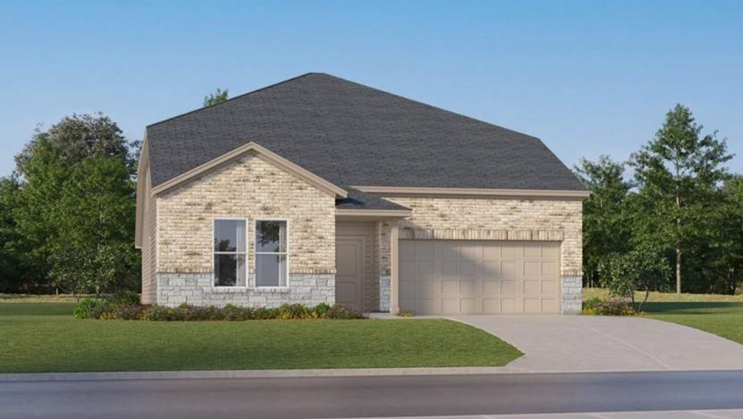 Front exterior of a new home in Scotts Bend, Baytown, TX, highlighting curb appeal (Image 18).