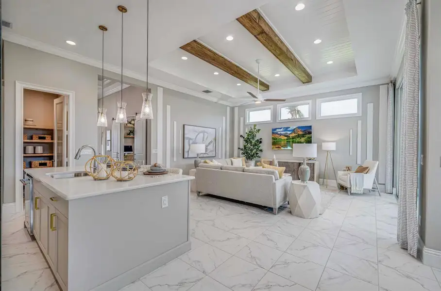 Furnished interior view inside a new home in Tesoro Club, Port St. Lucie (Image 6).