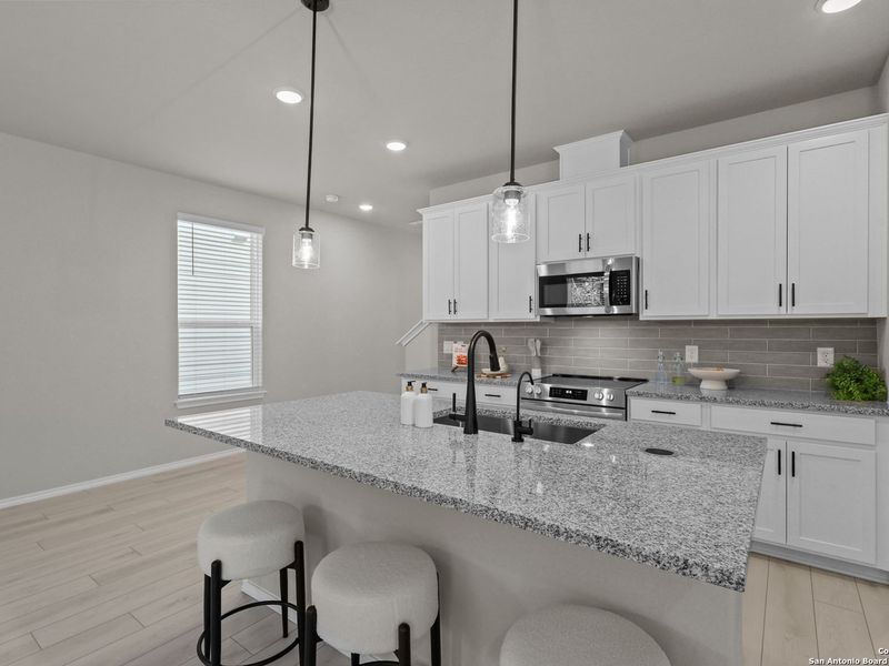 Furnished interior view inside a new home in Cedar Heights, San Antonio (Image 9). Furnished interior view inside a new home in Cedar Heights, San Antonio (Image 9).