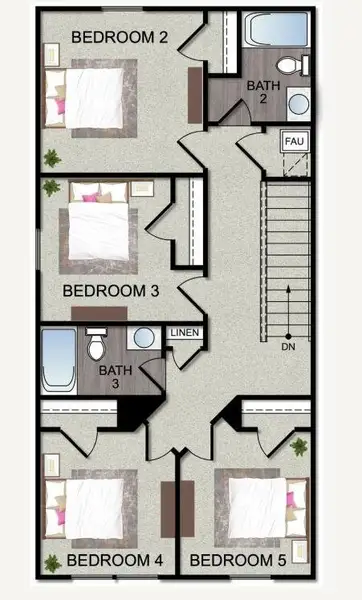 2D floor plan layout of this home in Redland Estates, Lufkin, TX (Image 3).