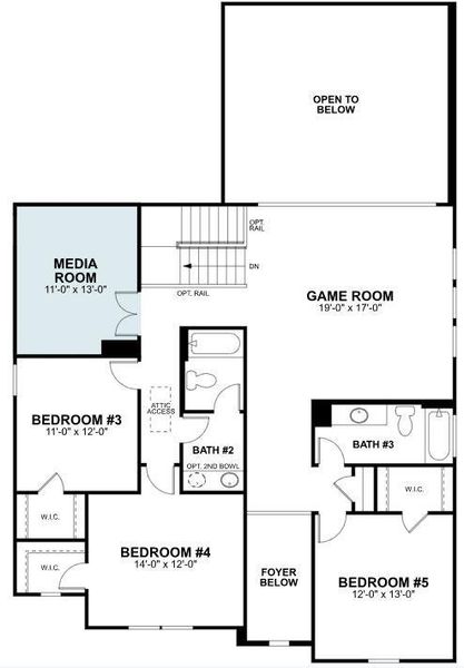 2D floor plan layout of this home in Barksdale, Leander, TX (Image 4).