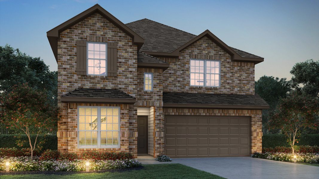 Representative exterior photo of a completed home built from the The Emilia by Legend Homes in Rocky Creek Crossing, Crowley, TX (Image 23).