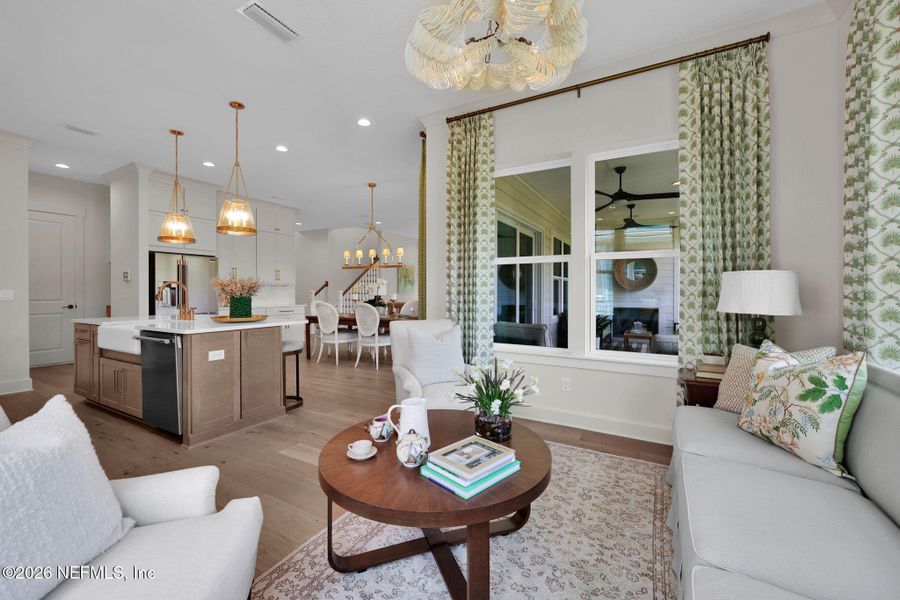 Furnished interior view inside a new home in Mariposa at EverRange 40' Series, Jacksonville (Image 38).