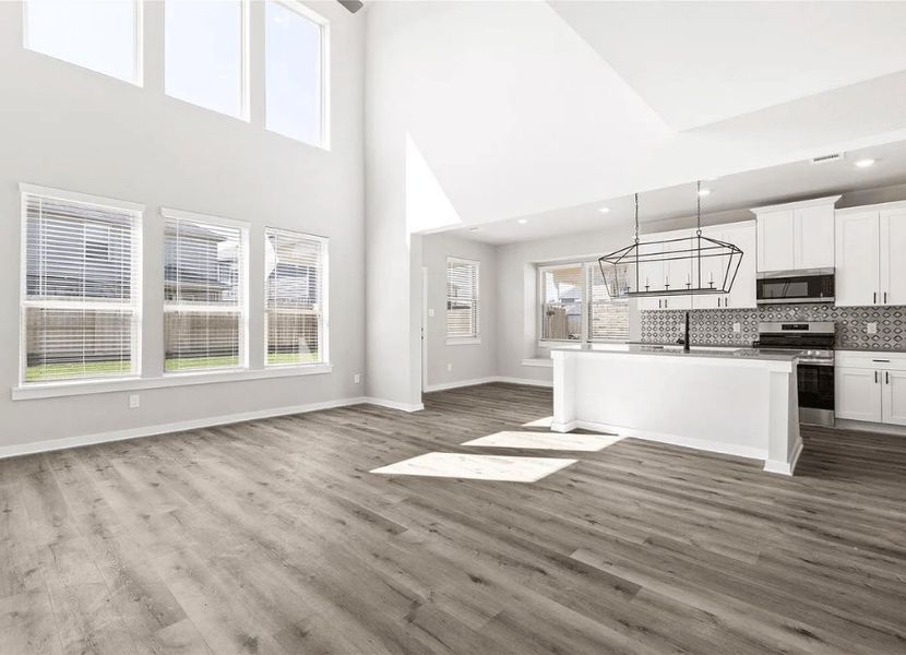 Representative unfurnished interior of a home built from the Lennox 2575HC by Saratoga Homes in Aldine Pines, Houston (Image 4). Representative unfurnished interior of a home built from the Lennox 2575HC by Saratoga Homes in Aldine Pines, Houston (Image 4).